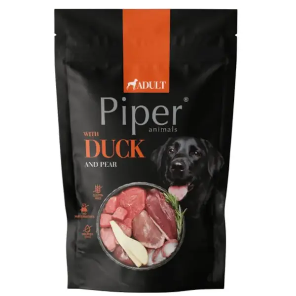 Hrana umeda pentru caini Piper Adult cu rata pere 500 gr
