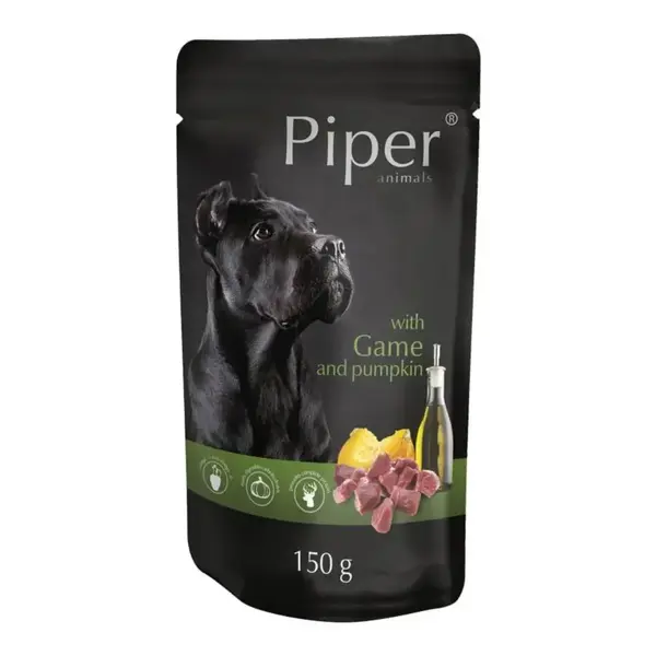 Hrana umeda pentru caini Piper Adult cu vanat dovleac 150 gr