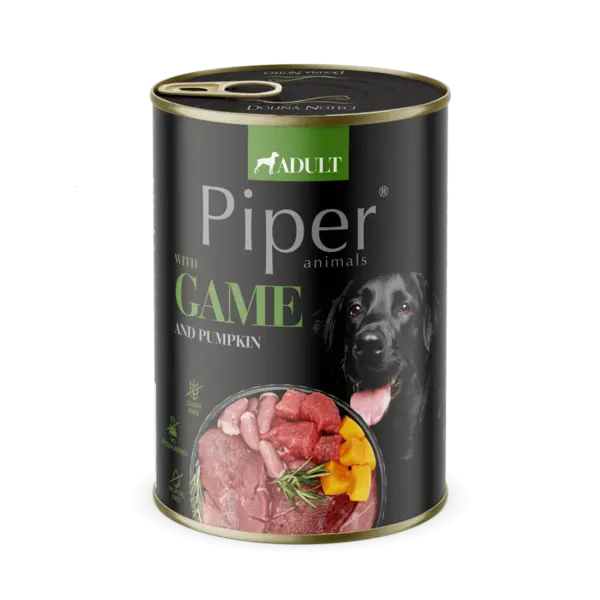 Hrana umeda pentru caini PIPER DOG, vanat si dovleac, 400g