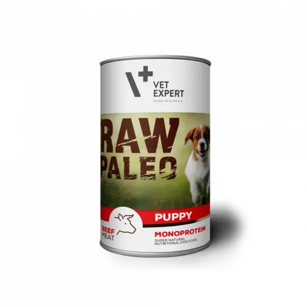 Hrana umeda pentru caini, RAW PALEO Puppy, carne de Vita, 800 g