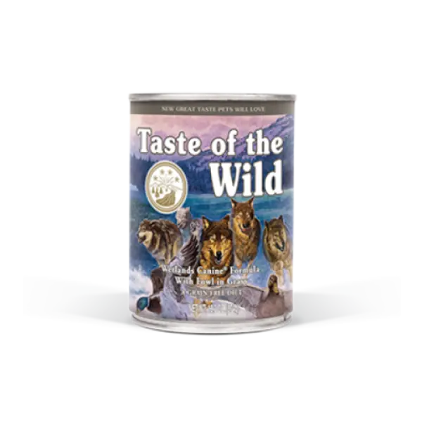 Hrana umeda pentru caini Taste Of The Wild Wetlands, Rata, 390g