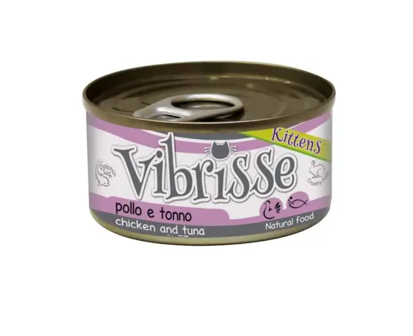 Hrana umeda pentru pisici Croci Vibrisse Kitten, pui si ton, 24 x 70g