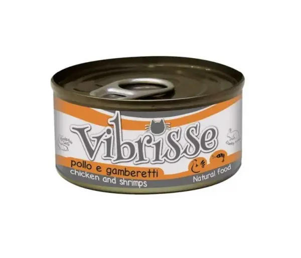 Hrana umeda pentru pisici Croci Vibrisse Natural, Pui si creveti, 70g
