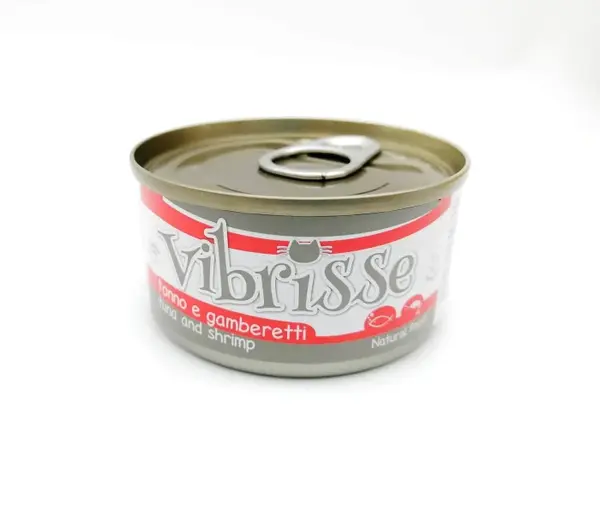 Hrana umeda pentru pisici Croci Vibrisse Natural, Ton si creveti, 70g
