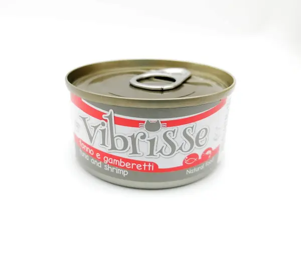 Hrana umeda pentru pisici Croci Vibrisse Natural, Ton si creveti, 24 x 70g