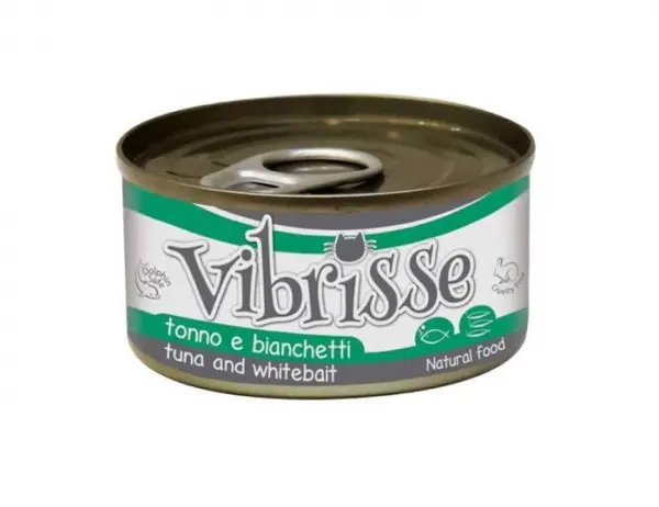 Hrana umeda pentru pisici Croci Vibrisse Natural, Ton si peste alb, 24 x 70g