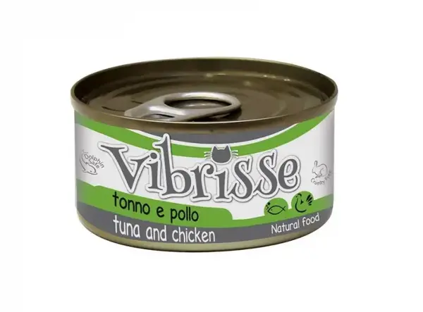 Hrana umeda pentru pisici Croci Vibrisse Natural, Ton si pui, 24 x 70g