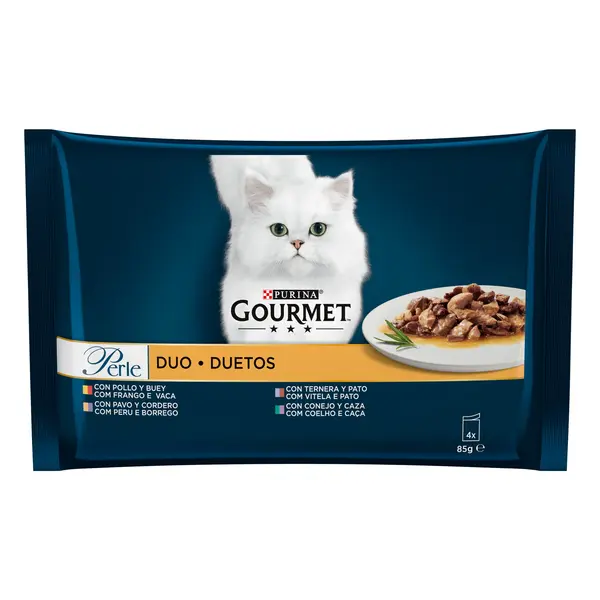 Hrana umeda pentru pisici Gourmet Perle, Carne frageda, în sos, 4x85g 4x85g
