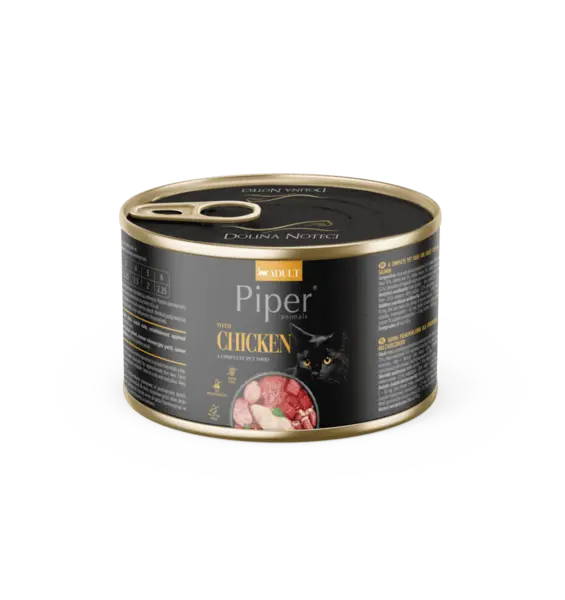 Hrana umeda pentru pisici, Piper Cat, carne de pui, 185g