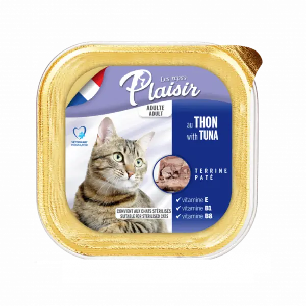 Hrana umeda pentru pisici Plaisir, Ton, 100g