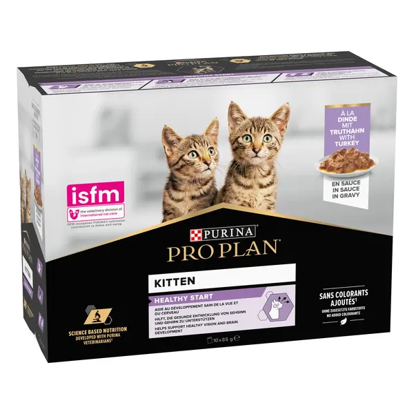 Hrana umeda pentru pisici Pro Plan Junior, Curcan pate, 75 g 10x85g