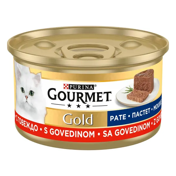 Hrana umeda pentru pisici Purina Gourmet Gold Mousse, Vita, 85g