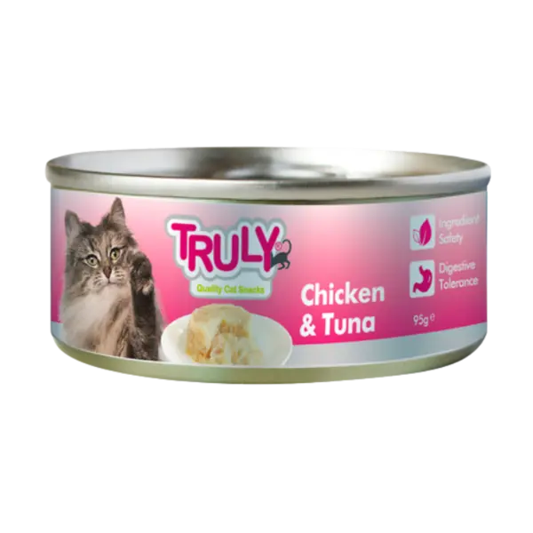 Hrana umeda pentru pisici Truly, Pui si ton, 95g