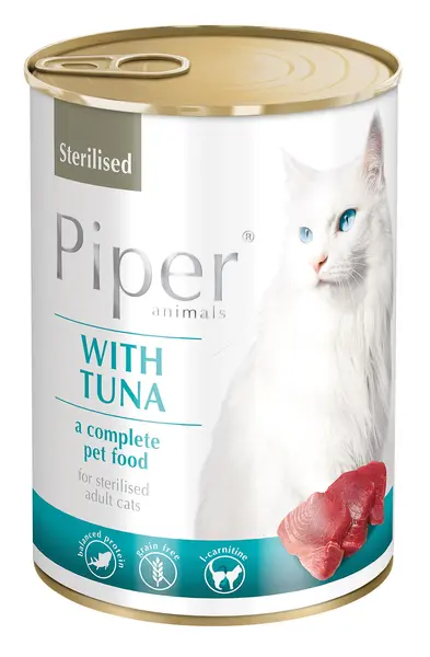 Hrana umeda PIPER CAT STERILISED, carne de ton 400g 400g