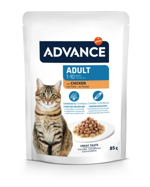 Hrana umeda pisici Advance Adult cu Pui - plic 85g