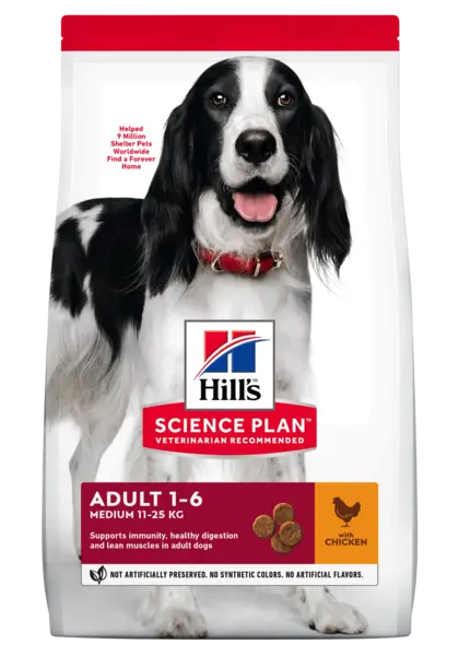 Hrana uscata caini, Hill's Science Plan Canine Adult Medium Chicken, 2.5 kg