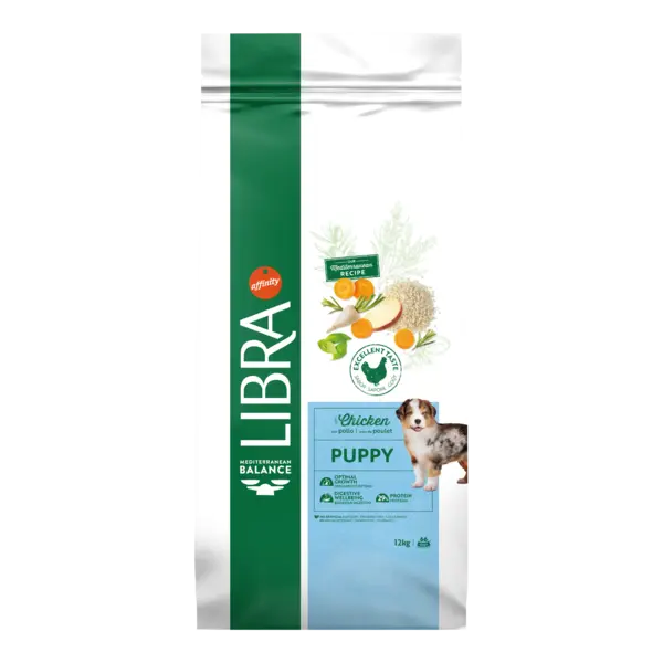 Hrana Uscata Catei, Libra Dog Puppy Medium-Maxi, Pui, 12 kg