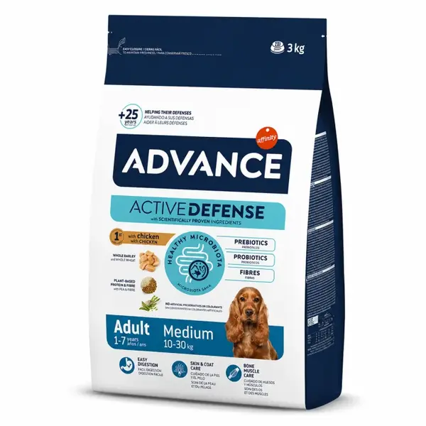 Hrana uscata pentru caini Advance Medium Adult cu pui 3 kg
