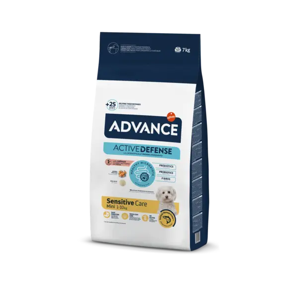 Hrana uscata pentru caini Advance, Mini Sensitive Care, Somon & orez 3kg