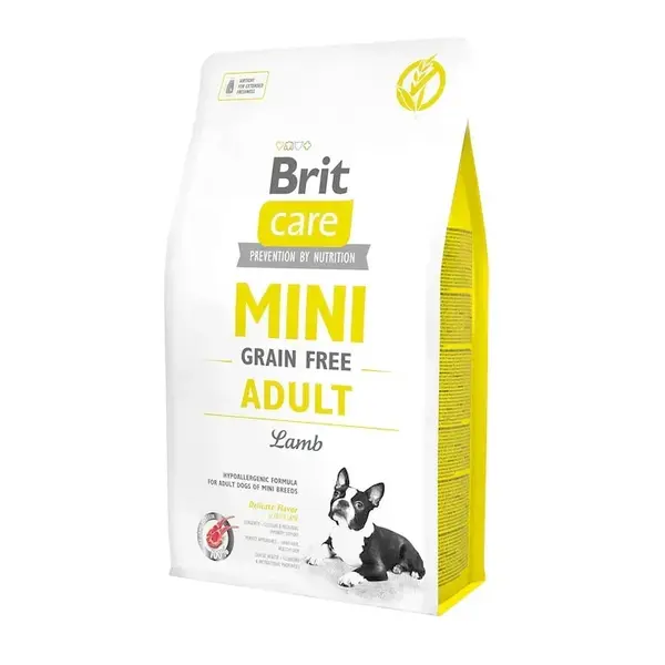 Hrana uscata pentru caini Brit Care Grain Free Mini Adult cu miel 2 kg