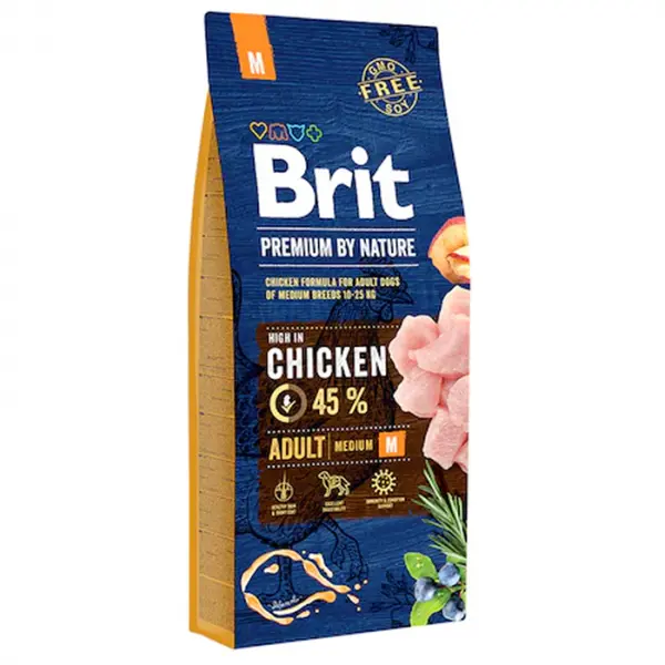 Hrana uscata pentru caini Brit Premium Adult M 15 kg