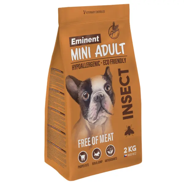 Hrana uscata pentru caini Eminent Mini Adult, Grain Free, Insecte, 2kg