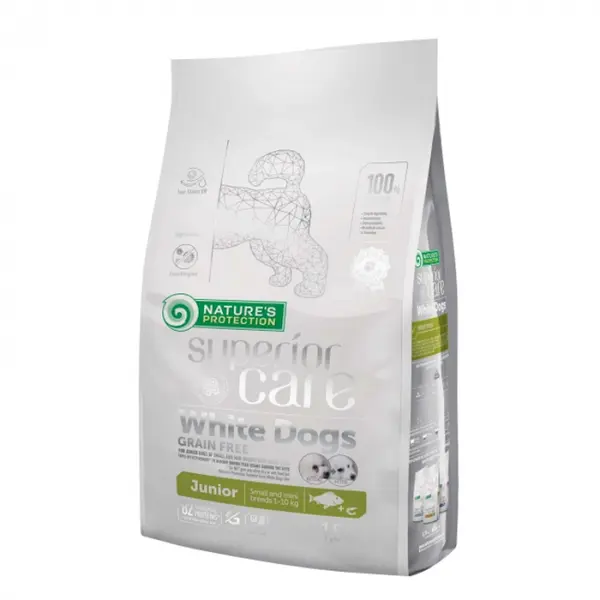 Hrana uscata pentru caini N.P. Superior Care White Dog Junior cu peste 10 kg