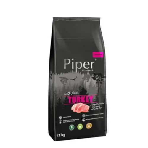 Hrana uscata pentru caini Piper, junior, curcan, 12 kg