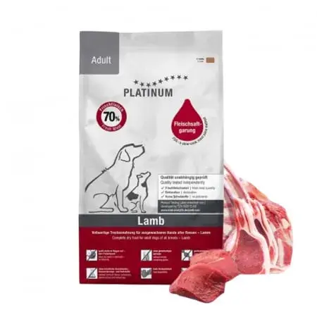 Hrana uscata pentru caini Platinum Adult cu miel orez 1,5 kg