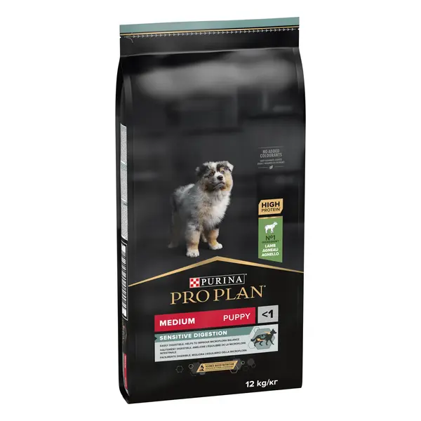 Hrana uscata pentru caini Pro Plan Medium Puppy, Sensitive Digestion, Miel, 12kg 12kg