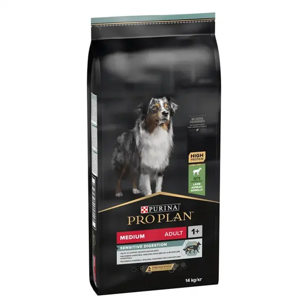 Hrana uscata pentru caini Purina Pro Plan Medium Adult, Miel, Digestie sensibila, 14kg