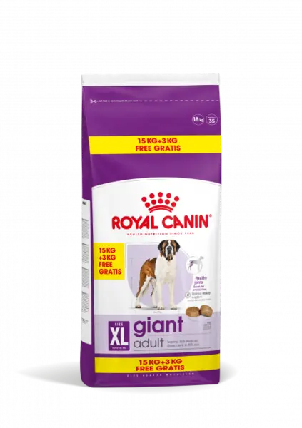 Hrana uscata pentru caini Royal Canin Giant, Adult, 15 + 3kg Gratis