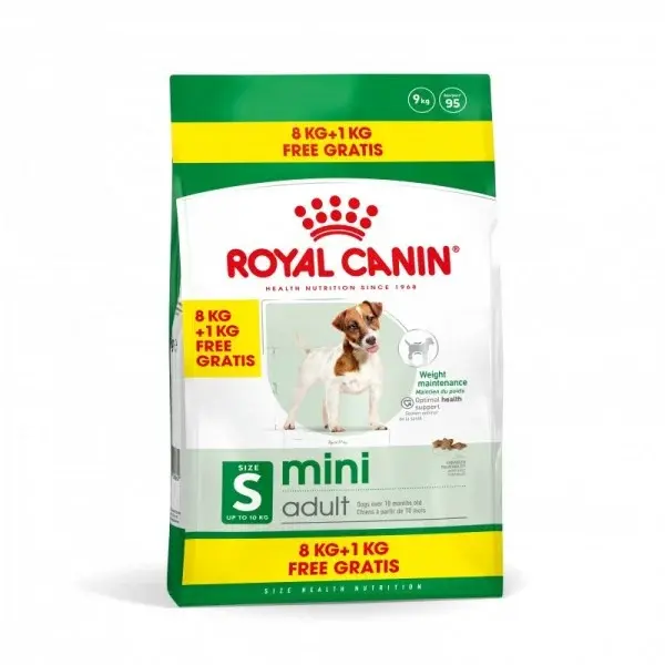 Hrana uscata pentru caini Royal Canin Mini Adult 8 kg + 1 kg GRATIS