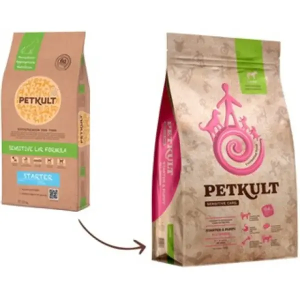 Hrana uscata pentru catei Petkult Sensitive Starter Puppy Miel si Orez 1 kg
