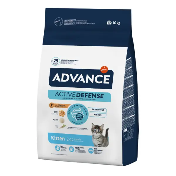 Hrana uscata pentru pisici Advance Kitten, Pui, 10 kg