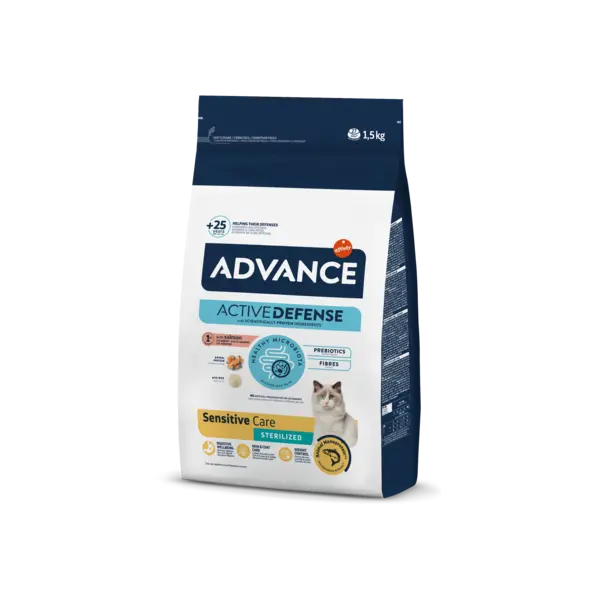 Hrana uscata pentru pisici Advance Sterilised Sensitive, Somon 3kg