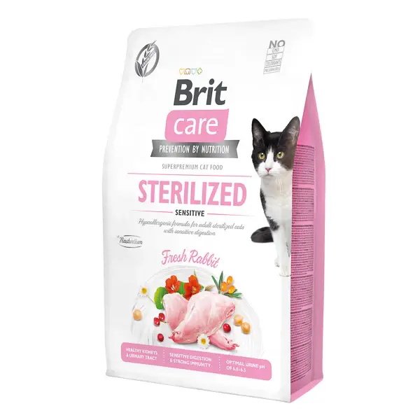 Hrana uscata pentru pisici Brit Care GF, Sterilized Sensitive 2kg