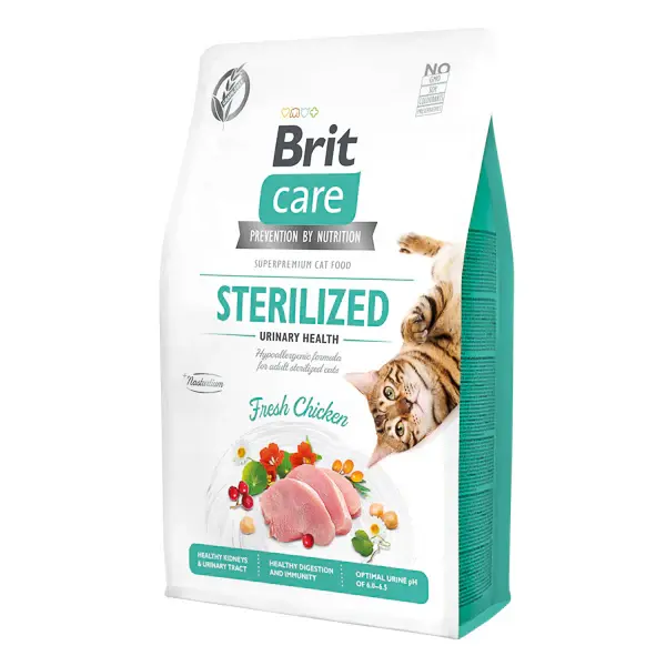 Hrana uscata pentru pisici Brit Care GF, Sterilized Urinary Health 2kg