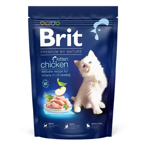 Hrana uscata pentru pisici Brit Premium By Nature Kitten, Chicken, 1.5Kg 1.5kg