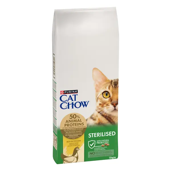 Hrana uscata pentru pisici Cat Chow Sterilised, Pui 15kg