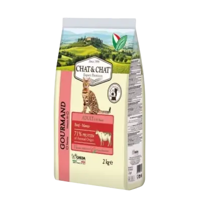 Hrana uscata pentru pisici Chat Chat Adult cu vita mazare 14 kg