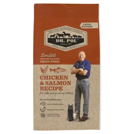 Hrana uscata pentru pisici Dr. Pol Kitten Adult cu somon pui 2 kg