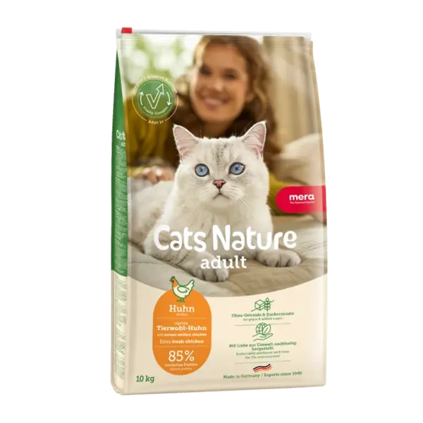 Hrana uscata pentru pisici Mera Cats Nature Adult cu pui 2 kg