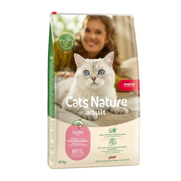 Hrana uscata pentru pisici Mera Cats Nature Adult cu somon 2 kg