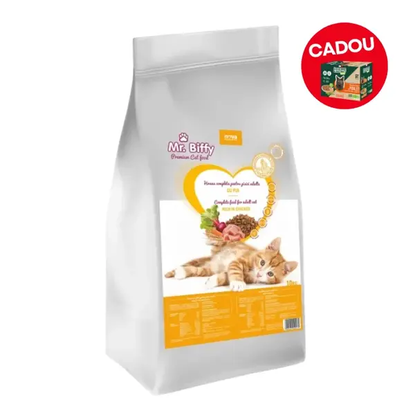 Hrana uscata pentru pisici Mr. Biffy, Pui, 10kg