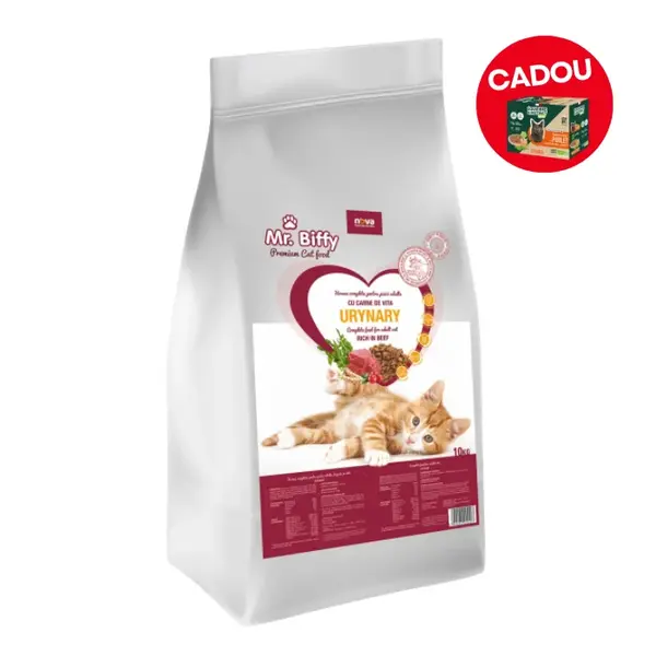 Hrana uscata pentru pisici Mr. Biffy Urinary, Vita, 10kg