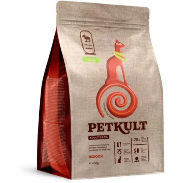 Hrana uscata pentru pisici Petkult Adult Care Indoor pentru pisici cu continut ridicat de Miel 7 kg