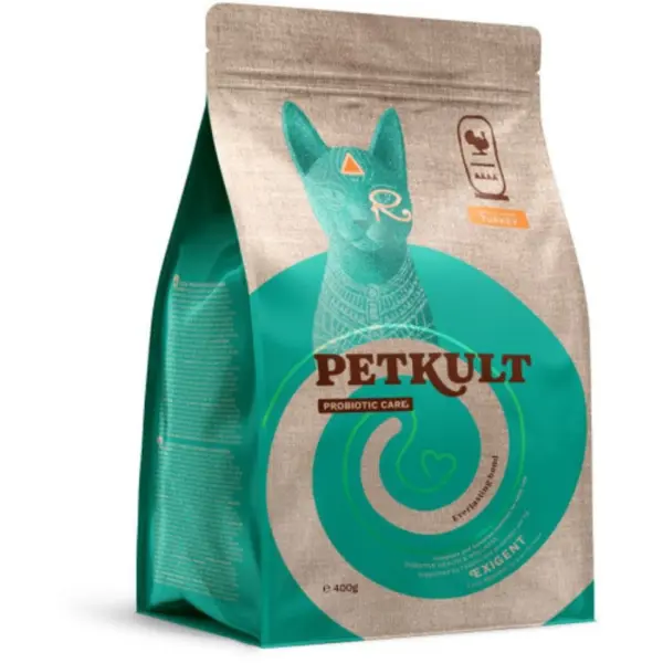 Hrana uscata pentru pisici Petkult Probiotic Care Exigent Fresh pentru pisici cu Curcan 2 kg