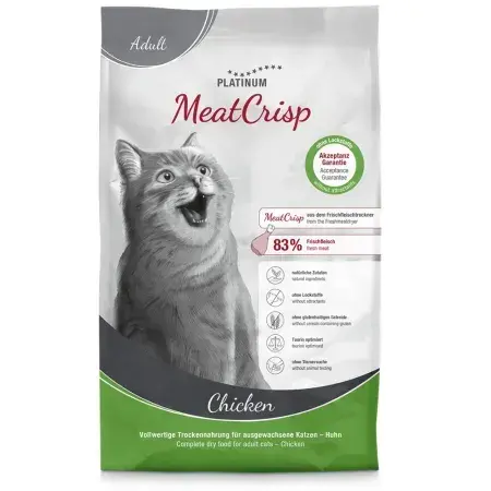 Hrana uscata pentru pisici Platinum MeatCrisp Adult cu pui 1,5 kg