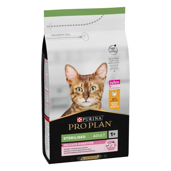 Hrana uscata pentru pisici Purina Pro Plan Sterilised Delicate Digestion, Pui, 10kg